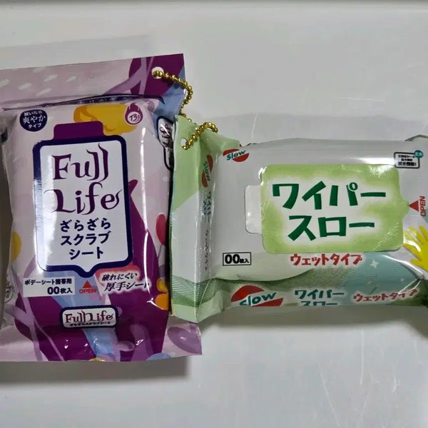 [BUNJANG] Wet Tissue Gacha Keyring Bundle Set / 물티슈 가챠 키링 2개 일괄