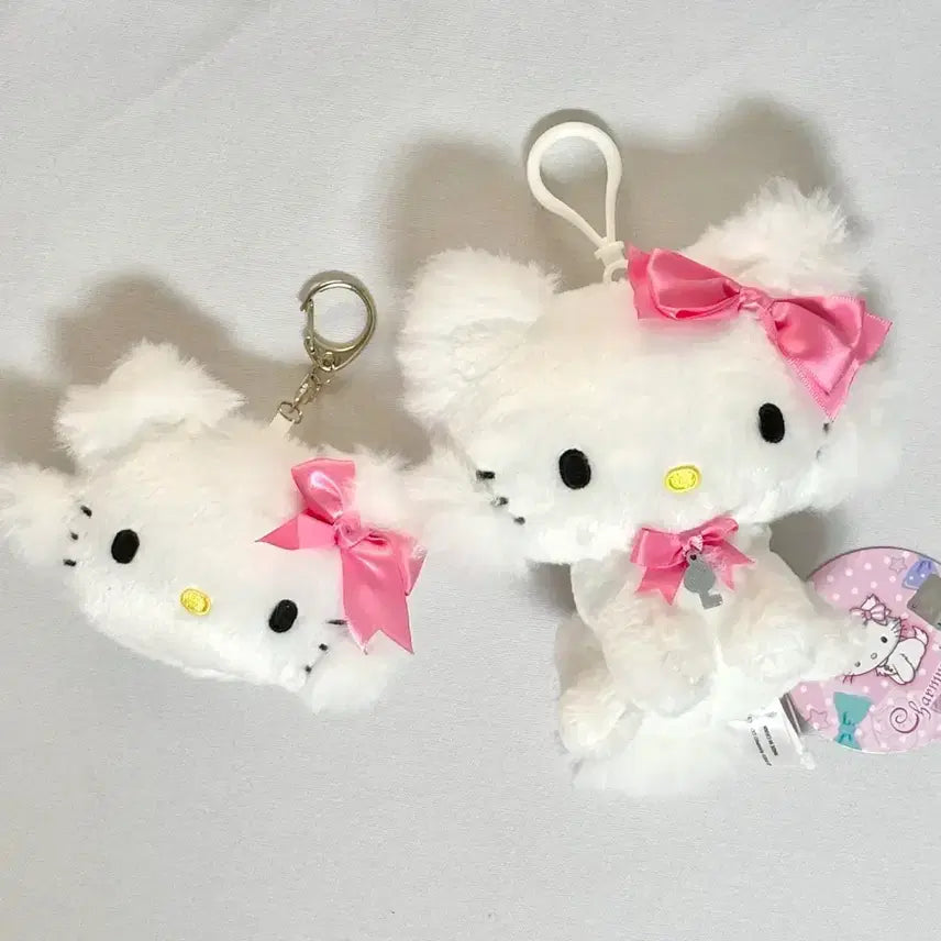 [BUNJANG] Charmmykitty Classic Pouch & Doll Keychain Set (Bundle Set, New) / 일괄) 정품 고전 챠미키티 파우치 키링, 인형 키링 세트 (새상품)