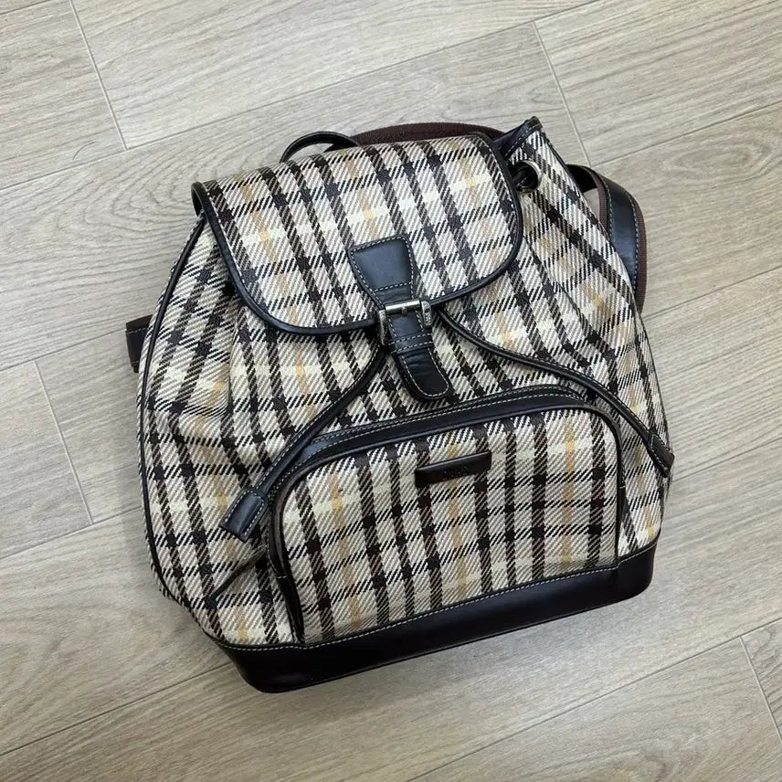 [BUNJANG] DAKS Heritage Check Backpack / 닥스(DAKS) 헤리티지 체크 백팩 데일리 백팩