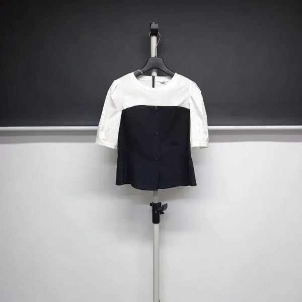[BUNJANG] Nice Claup Spring Summer Knit Cotton Blend Blouse / 나이스클랍 춘하 니트 면 블라우스 55