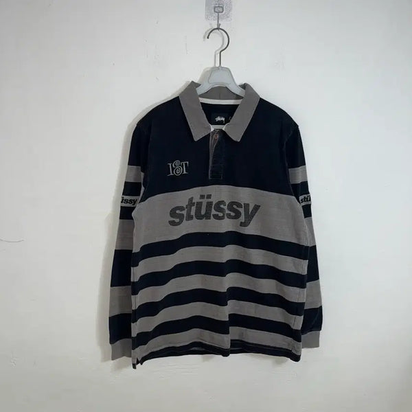 [BUNJANG] Stussy Stripe Rugby Shirt M / 스투시 스트라이프 럭비티