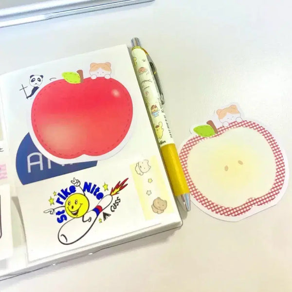 [BUNJANG] Daiso Fruit Series Apple Memo Pad / 우편가능)200원)다이소 프룻시리즈 사과 떡메모지 띵 떡메띵 사과떡메