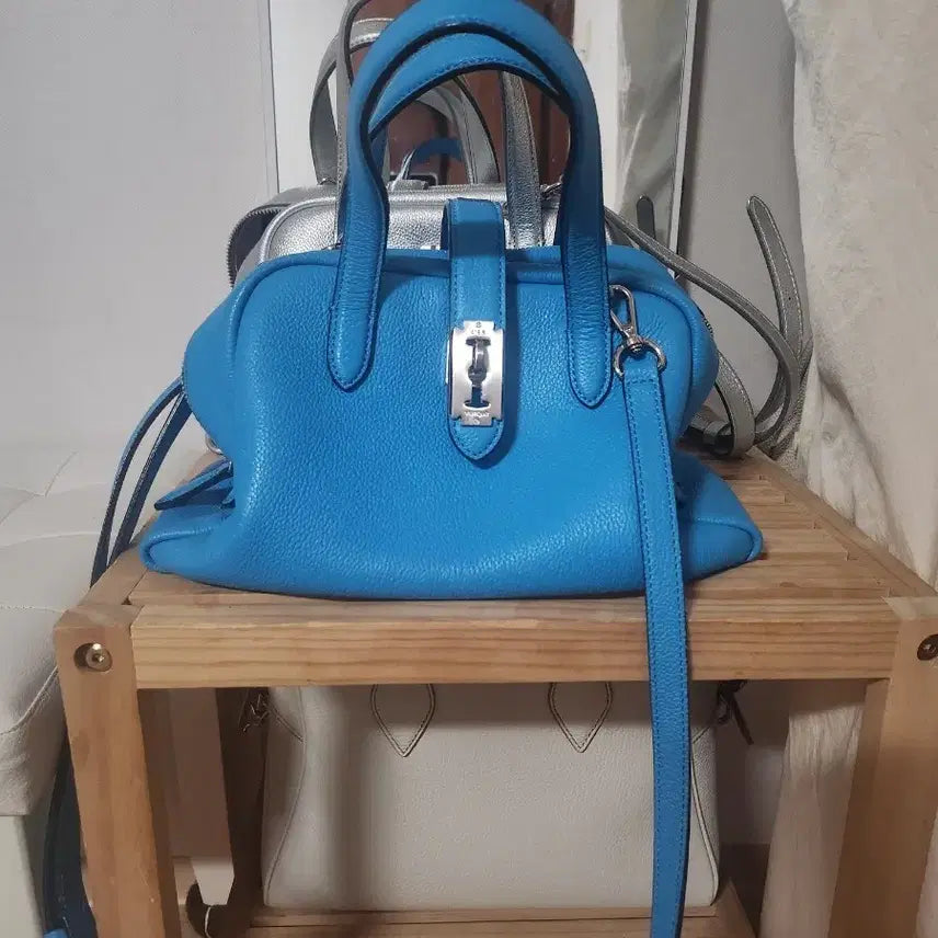 [BUNJANG] Boonk Talk Fine Blue Small Shoulder Bag / 분크토크 파인블루 스몰