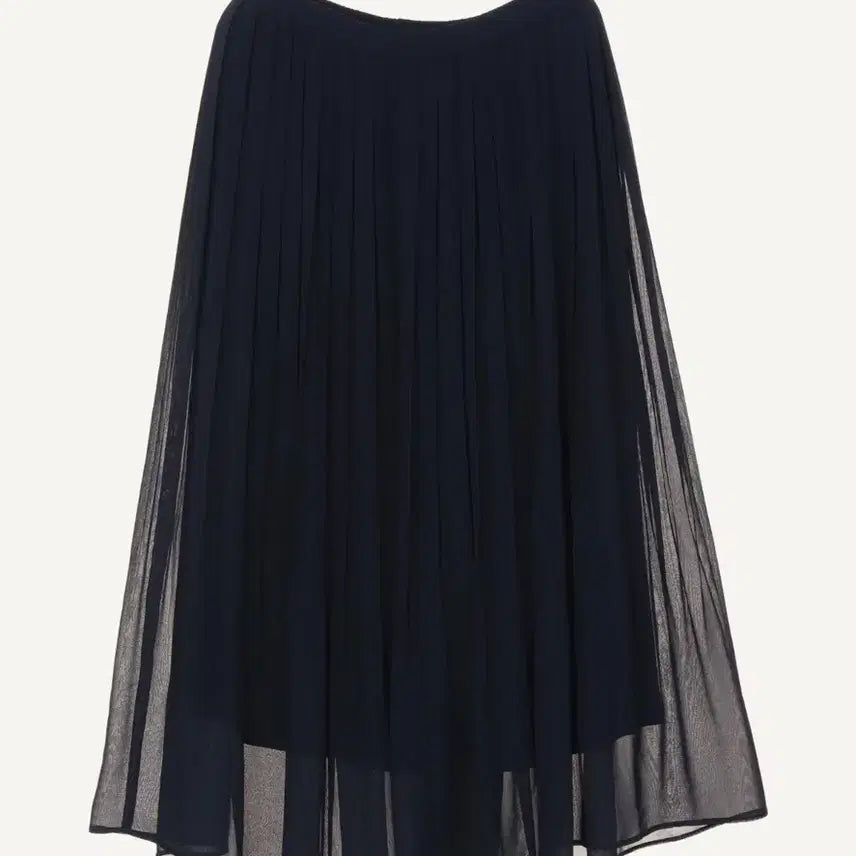 [BUNJANG] Uniqlo Navy Chiffon Pleated Long Skirt / 유니클로 네이비 쉬폰 플리츠 스커트