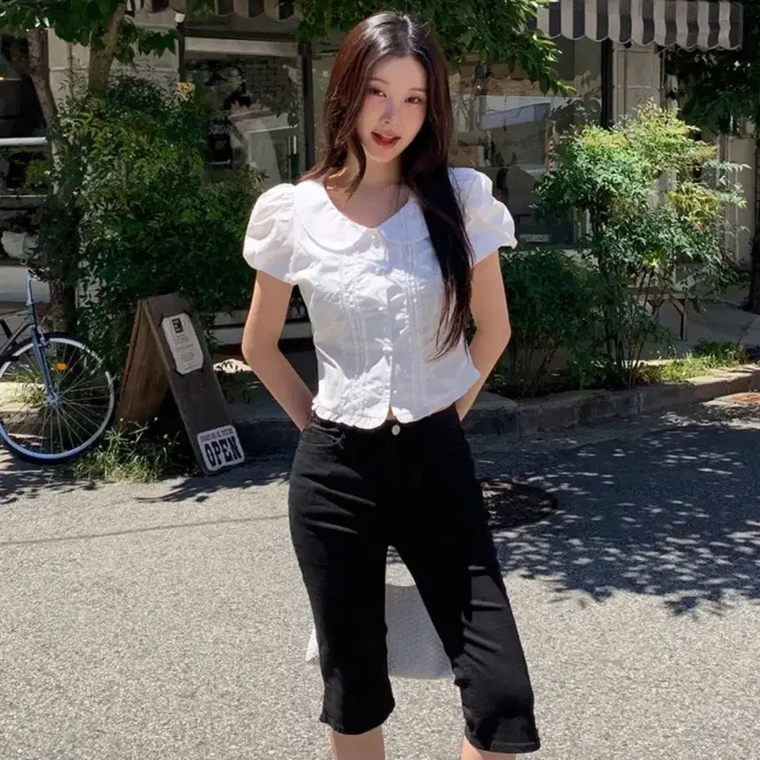 [BUNJANG] Trendear Apparel Capri Pants (M, Black) / 트랜디어패럴 카프리 팬츠