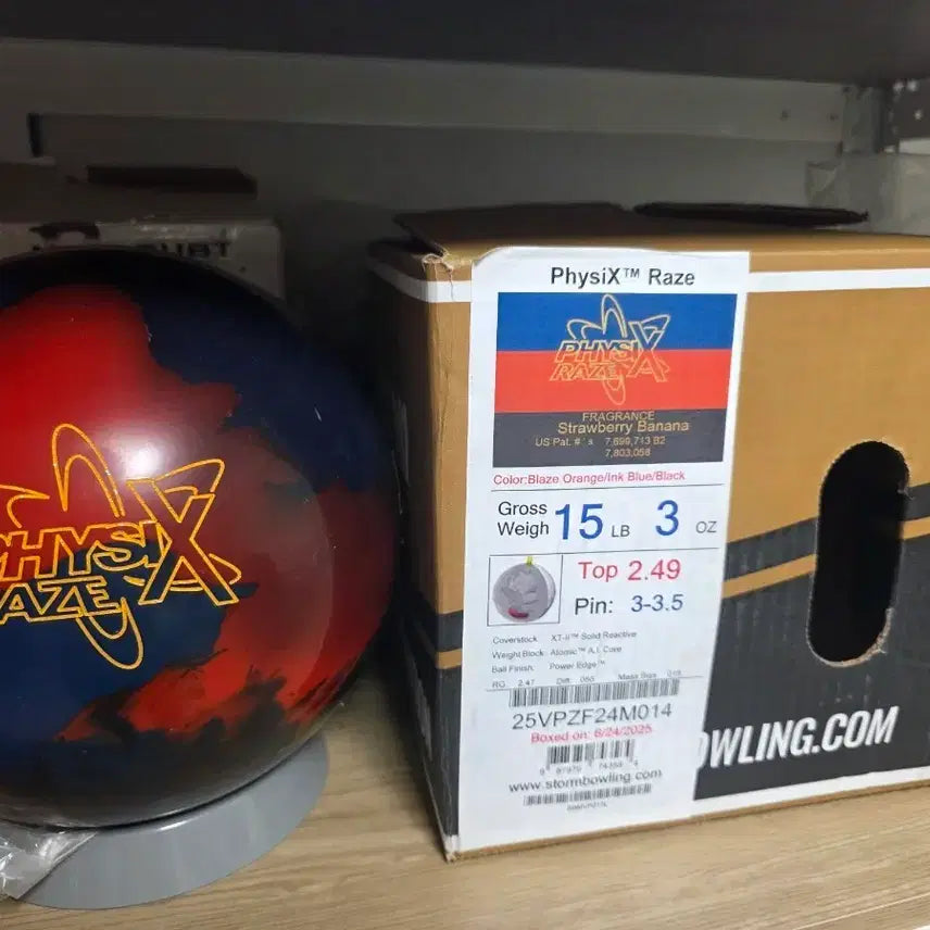 [BUNJANG] Storm Physics Raise Bowling Ball Blaze Orange/Ink Blue/Black 15lbs 3oz / 피직스 레이즈 볼링공