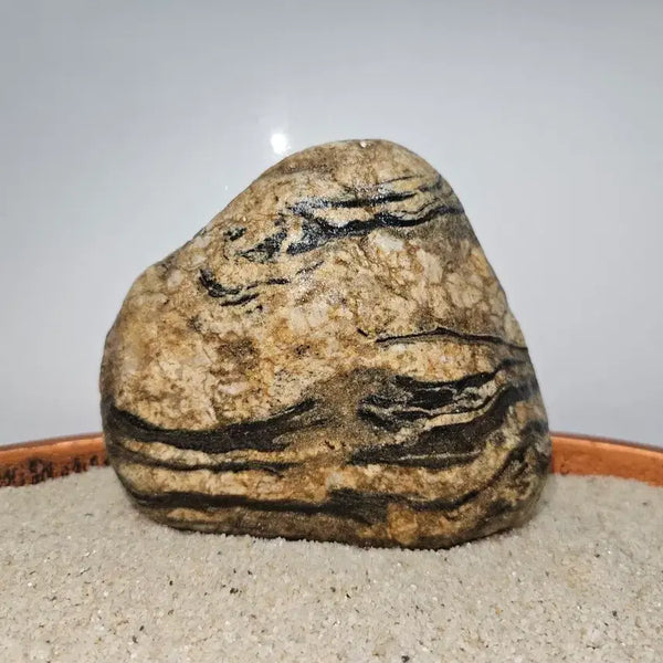 [BUNJANG] Natural Stone 'Muk' Landscape Pattern Stone / 수석 자연석 묵 산경 문양석 14 - 12 - 6