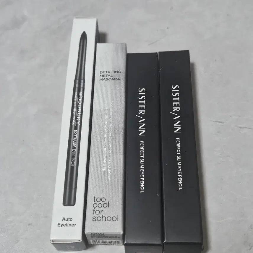 [BUNJANG] Woodbury, Too Cool For School, Sister& Perfect Slim Eyeliner Bundle Set / [새상품/화장품 일괄판매] 우드버리,  투쿨포스쿨, 앤시스터즈