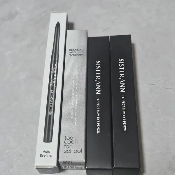 [BUNJANG] Woodbury, Too Cool For School, Sister& Perfect Slim Eyeliner Bundle Set / [새상품/화장품 일괄판매] 우드버리,  투쿨포스쿨, 앤시스터즈