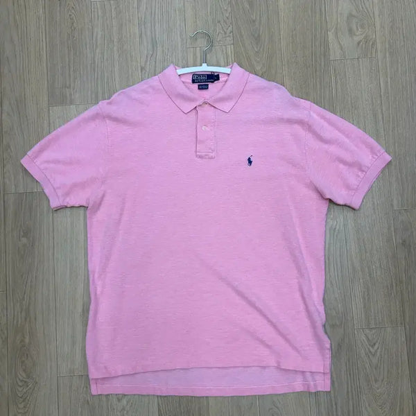 [BUNJANG] Polo by Ralph Lauren Pink One Point Logo Pique Polo T-Shirt / 폴로 랄프로렌 원포인트 핑크 카라티 PK 반팔 L