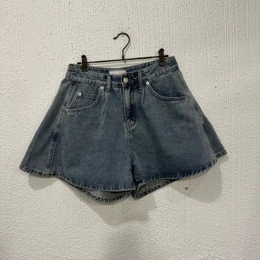 [BUNJANG] Hool A-Line Flare Denim Skirt Shorts / 훌 데님 스커트반바지 A라인 플레어 반바지
