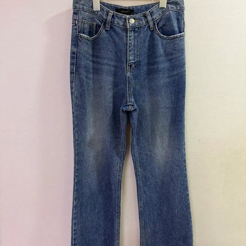 [BUNJANG] Denim Pants (Medium Blue) / 중청 데님 팬츠