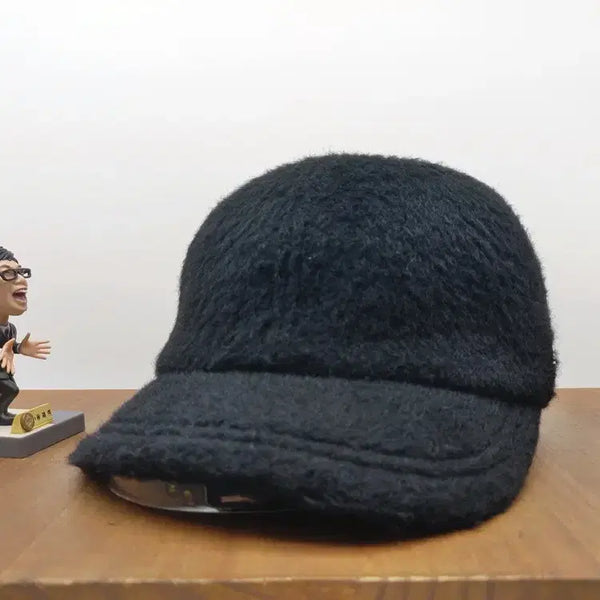 [BUNJANG] VARZAR VA Curved Circle Logo Newsboy Cap Black / 바잘 군모 모자 VARZAR VA 커브드 서클 로고 뉴스보이캡 블랙