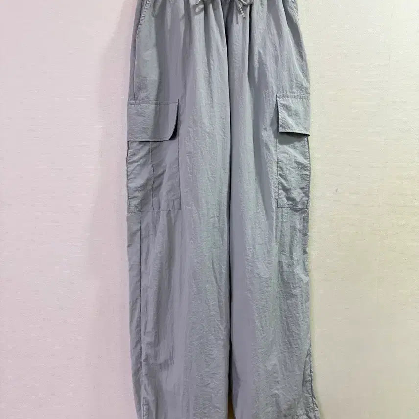 [BUNJANG] Gray Crinkled Pants / 그레이 바스락 팬츠