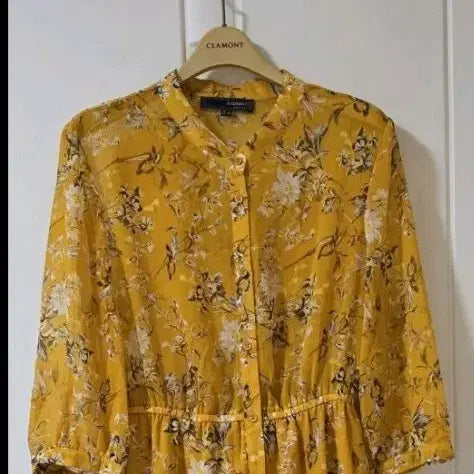 [BUNJANG] H:CONNECT Floral Chiffon Long Dress / 에이치커넥트(H:CONNECT) 플라워 쉬폰 롱 원피스