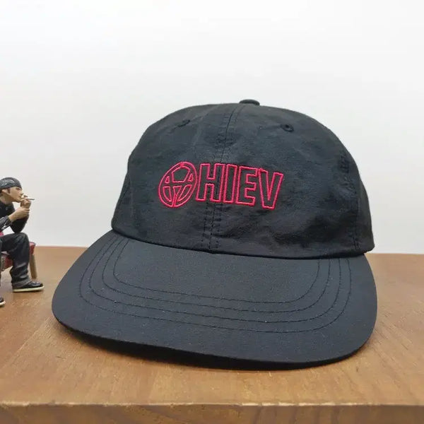 [BUNJANG] HIEV Street Ball Cap Black Red / 스트릿 볼캡 모자 HIEV 블랙 레드