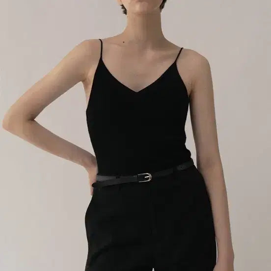 [BUNJANG] Nothing Written Esme Rib-Knitted Cami Black / 낫띵리튼 Esme rib-knitted cami (Black)