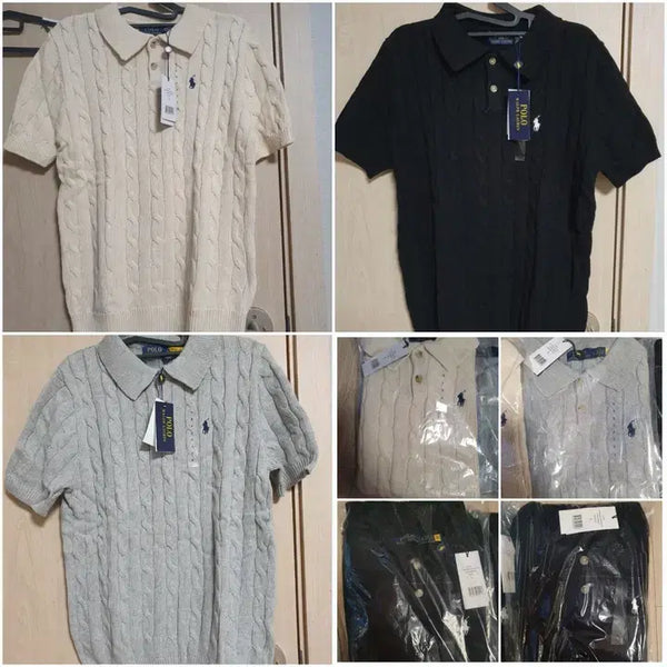 [BUNJANG] Polo Ralph Lauren Men's & Women's Unisex Cable Knit Short Sleeve Polo Shirt / (새상품) 폴로 랄프로렌 케이블 카라 니트_남여공용 폴로 꽈배기 반팔니트