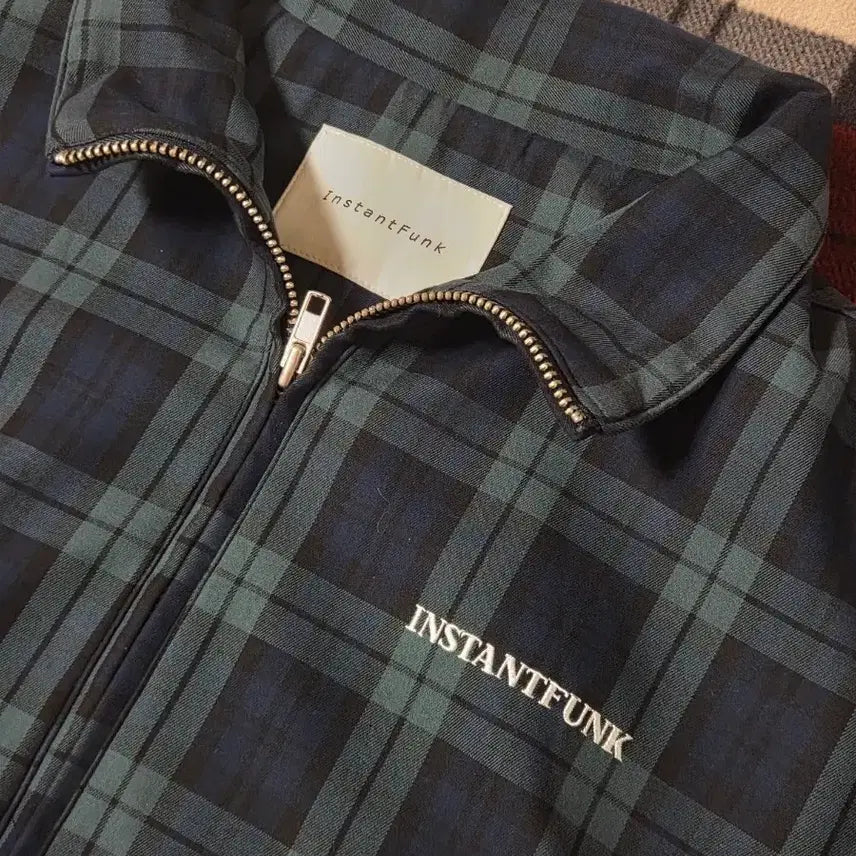 [BUNJANG] Instant Funk Check Zip-Up Jacket / 인스턴트펑크 체크 집업 자켓