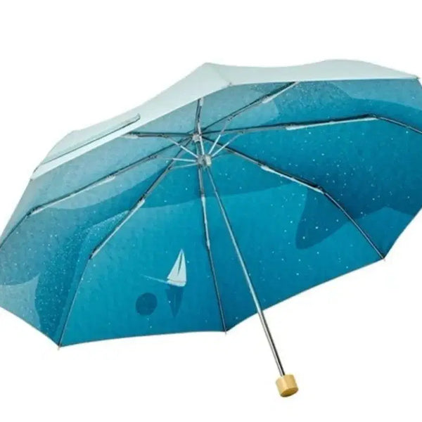 [BUNJANG] Starbucks Dolphin Folding Umbrella Mint / 스타벅스 돌고래 접이식 양우산 스타벅스 우산