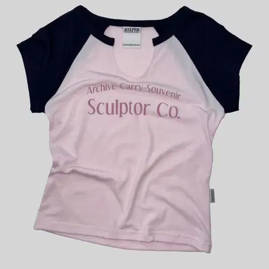 [BUNJANG] Sculptor Archive Raglan T-shirt Baby Pink / 새상품 L 스컬프터 아카이브 레글런 티 베이비 핑크 반팔 티셔츠