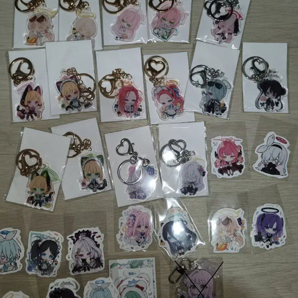 [BUNJANG] Blue Archive Collection Keychains and Stickers Bundle Set / 블루 아카이브 키링 스티커 일괄
