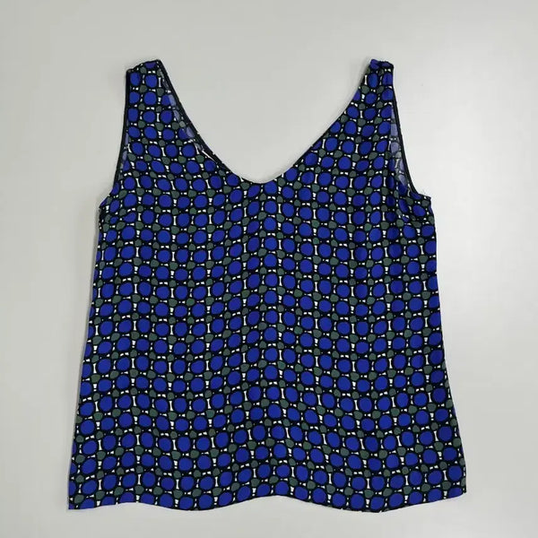 [BUNJANG] Marni Blue Green Pattern Sleeveless Top / [정품] 마르니 블루 그린 패턴 슬리브리스
