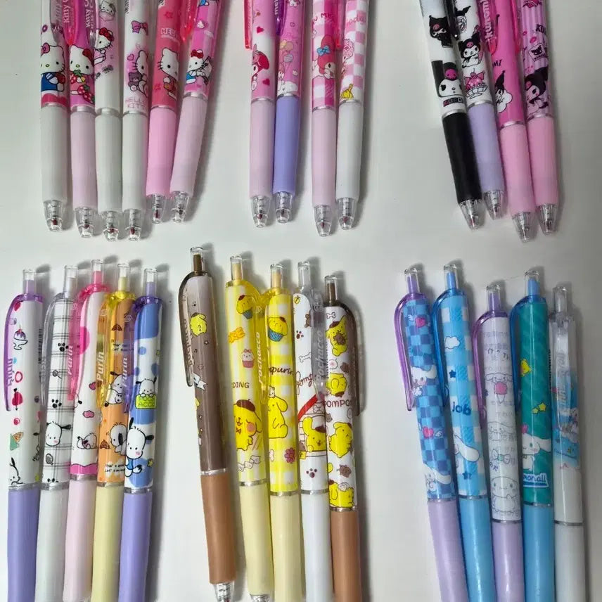 [BUNJANG] Sanrio Character Ballpoint Pen Set (29 pieces) / 새상품 산리오 볼펜 29개