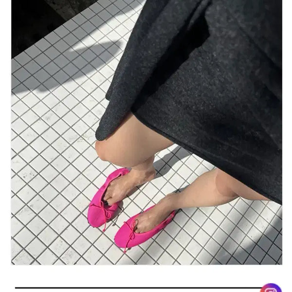 [BUNJANG] Jeongsallong Pink Flat Shoes (New) / 정싸롱 핑크 플랫 (새상품)