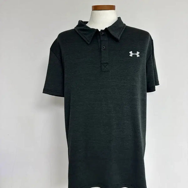 [BUNJANG] Authentic Under Armour Black L/G Short Sleeve Polo T-Shirt / 정품 언더아머 반팔 카라티 검정색 L