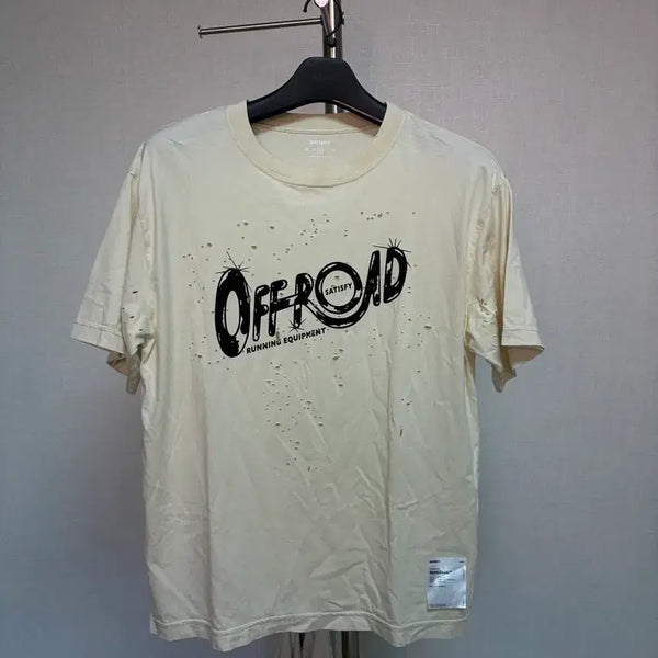[BUNJANG] Satisfy Mostech Off-Road Short-Sleeve T-Shirt Ivory / M) 새티스파이 모스테크 오프로드 반팔 티셔츠 아이보리