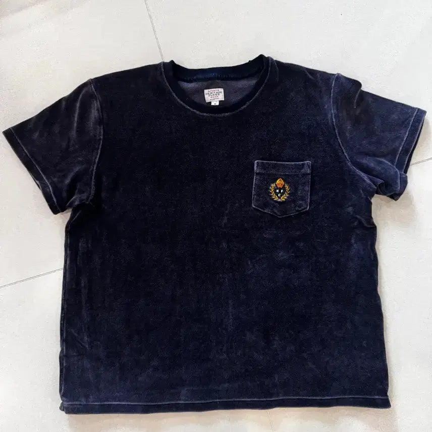 [BUNJANG] Heritage Floss Terry Cotton Short Sleeve T-Shirt / 헤리티지플로스 테리코튼 반팔