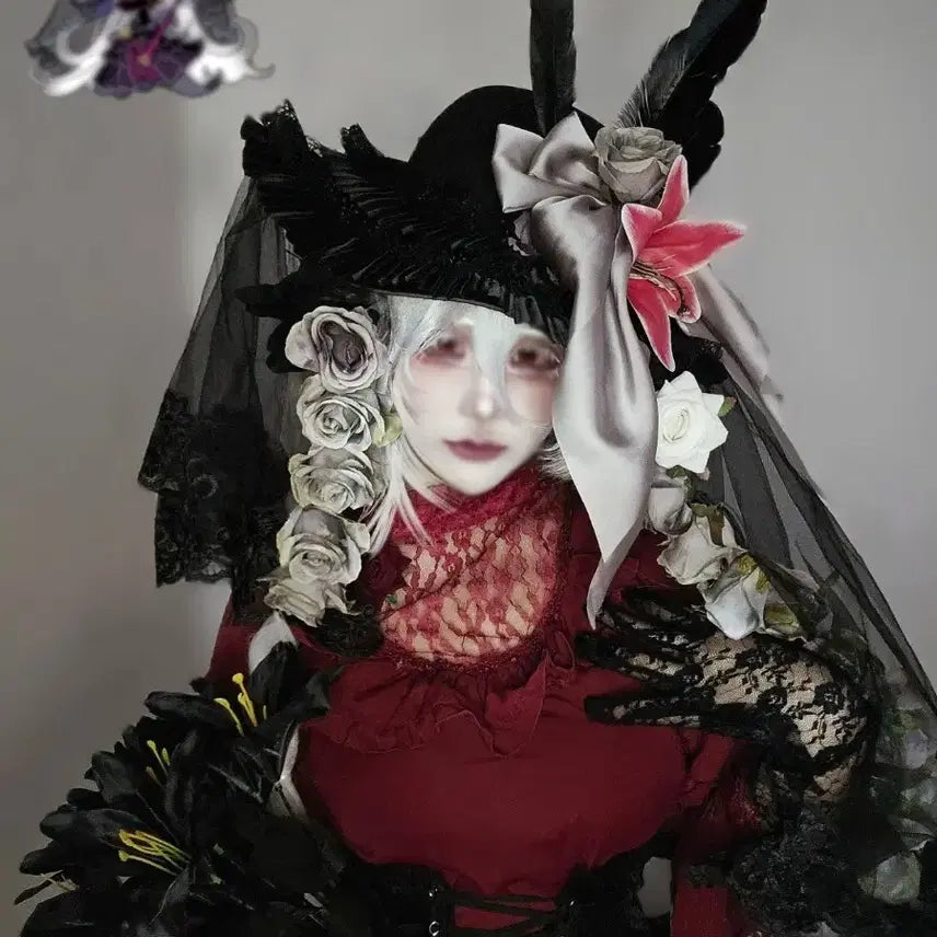 [BUNJANG] Cookie Run Kingdom Saint Lily Black Veil Full Cosplay Set XL / 쿠키런 킹덤 세인트릴리 코스프레 XL 애도를드리우는검은베일 풀세트