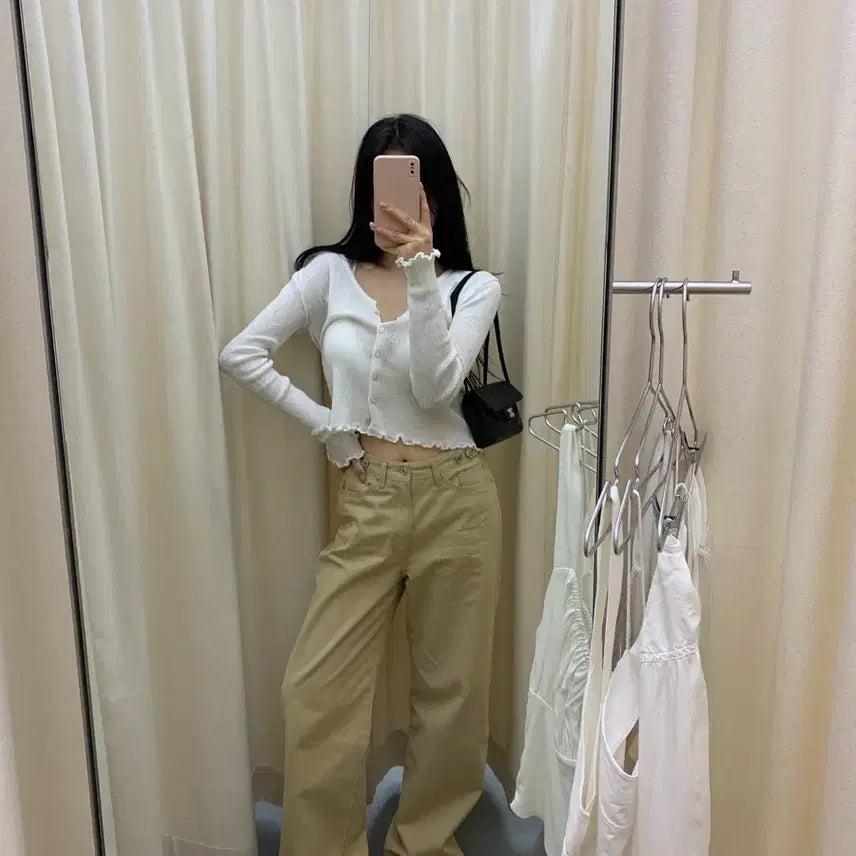 [BUNJANG] SHARPLEY Noah Carpenter Denim Beige Size S Long / 샵리즈 노아 카펜더 데님 베이지 색상