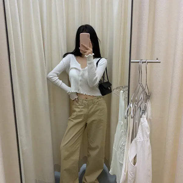[BUNJANG] SHARPLEY Noah Carpenter Denim Beige Size S Long / 샵리즈 노아 카펜더 데님 베이지 색상