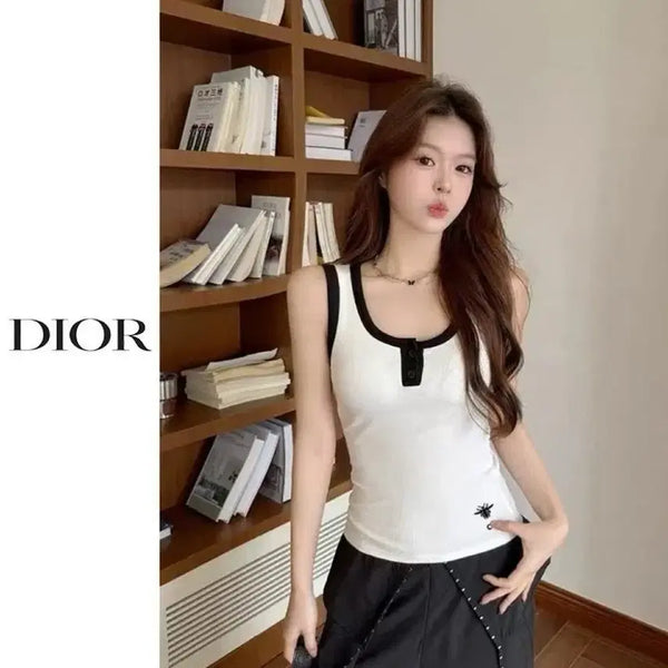 [BUNJANG] Dior Sleeveless Top White / 디올 민소매 흰색