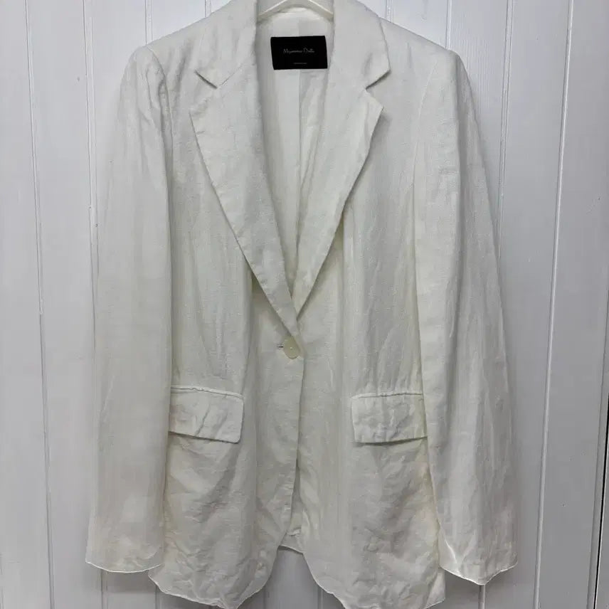 [BUNJANG] Massimo Dutti White Linen Women's Jacket / 마시모두띠 화이트 린넨 여성자켓 날씬55 ㅡ0707