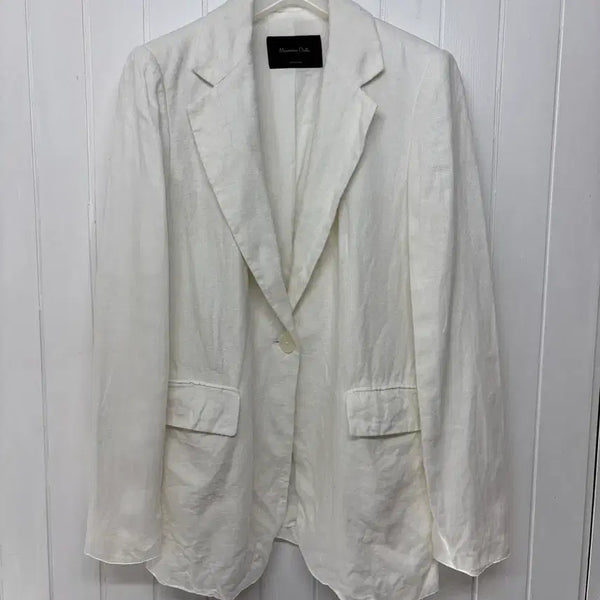 [BUNJANG] Massimo Dutti White Linen Women's Jacket / 마시모두띠 화이트 린넨 여성자켓 날씬55 ㅡ0707