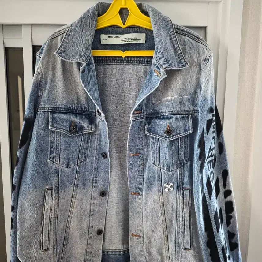 [BUNJANG] Off-White Denim Jacket Blue/Black / 오프화이트 데님 자켓 블루/블랙