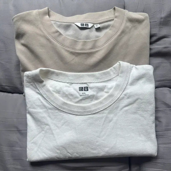 [BUNJANG] Uniqlo U Airism Oversized Crew Neck T-Shirt & Crew Neck T-Shirt Set / 2XL)유니클로U에어리즘오버핏티셔츠 + 유니클로U크루넥티셔츠