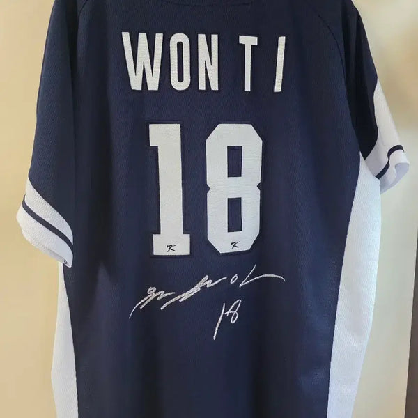 [BUNJANG] Won Tae-in National Team Away Jersey (Size 115) with Autograph / 원태인 국가대표 원정 유니폼 (115)
