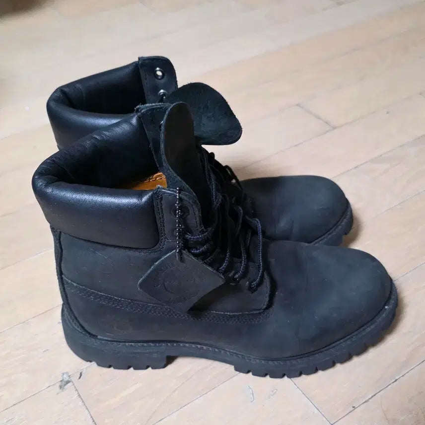 [BUNJANG] Timberland 6-Inch Waterproof Premium Black Men's Boots / 팀버랜드 6인치 워터프루프 프리미엄 블랙 남성부츠(255)