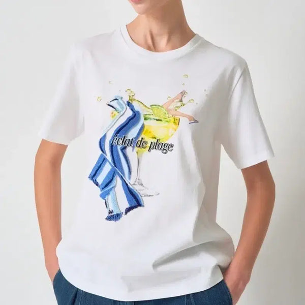 [BUNJANG] MARNI Flocking Graphic Half Sleeve T-shirt / 마*  플러킹 그래픽 하프 슬리브  티셔츠