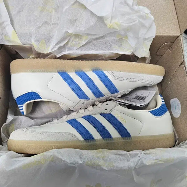 [BUNJANG] Adidas Samba OG White/Blue 270mm New / 아디다스 삼바 og 흰파 270사이즈 새제품(택포)