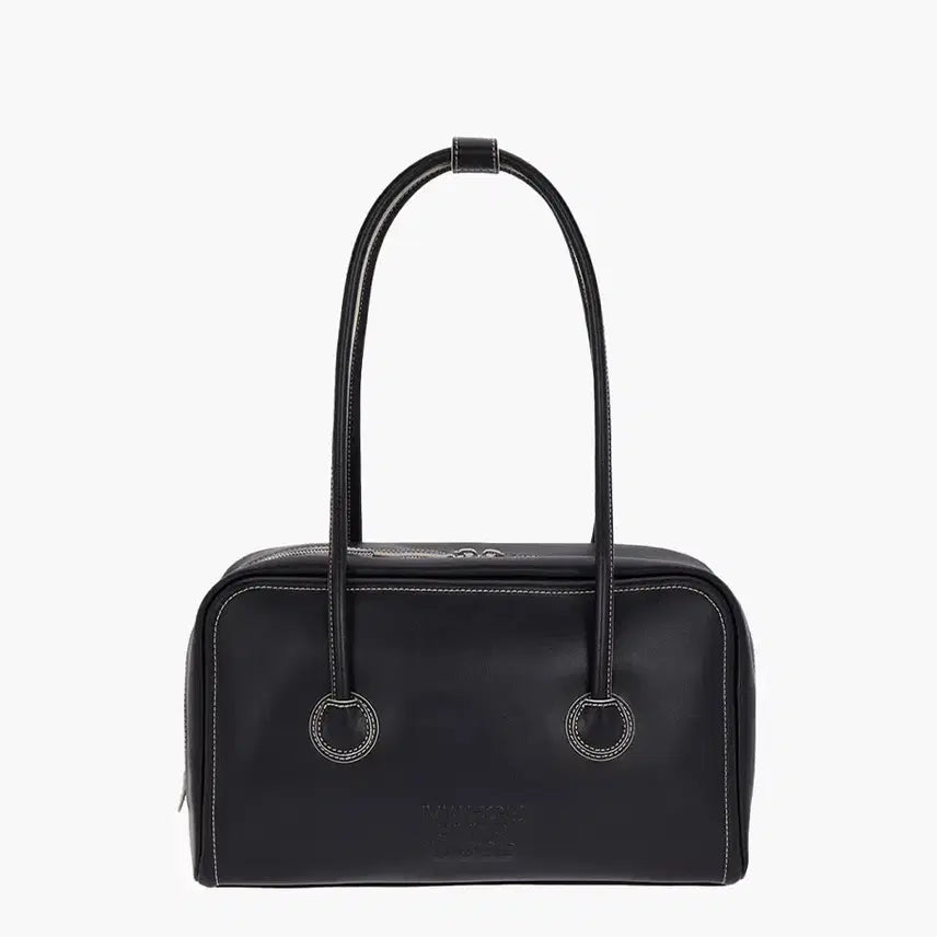 [BUNJANG] Majischood Soft Boston Bag Black Plain / 마지셔우드 소프트 보스턴 백 블랙 플레인