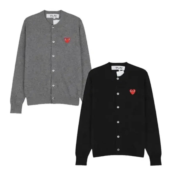 [BUNJANG] Comme des Garçons Play Wool Cardigan Black/Gray Sealed New / 특가)꼼데가르송 플레이 울 가디건  블랙/그레이 미개봉 새상품