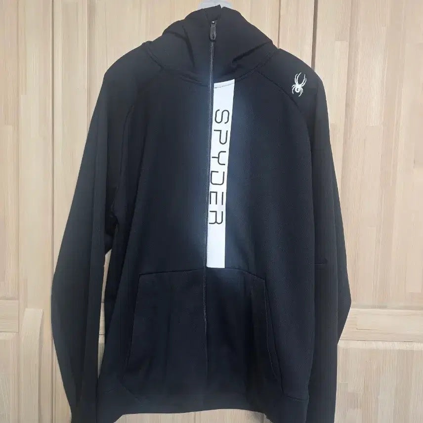 [BUNJANG] Spyder Black Zip-Up Hoodie / 스파이더 후드집업 블랙
