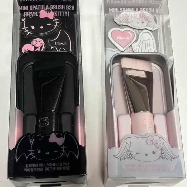 [BUNJANG] Fillimilli Hello Kitty Mini Spatula Brush 828 (Set of 2) - Sealed / 필리밀리 헬로키티 미니 스파츌라 브러쉬 828 2종 미개봉