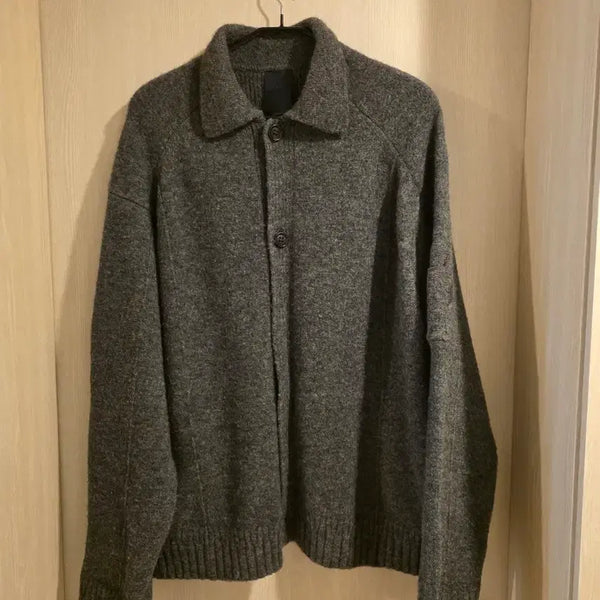 [BUNJANG] Juun.J Button Collar Cardigan Grey L / 준지 버튼 칼라 가디건 그레이 L