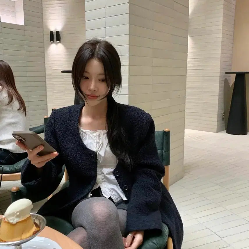 [BUNJANG] Lazy Society Fleece Jacket / 레이지샵 부클자켓